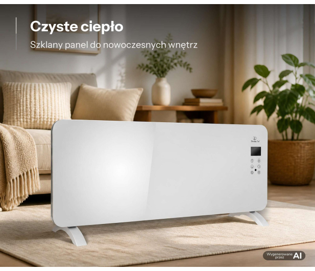 Mission Air Grzejnik konwektorowy PORTO WiFi 2400W Biały - 1590298 - zdjęcie 12